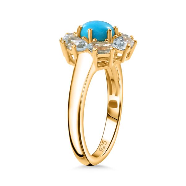 AAA Sleeping Beauty T&uuml;rkis und himmelblauer Topas Ring - 2,62 ct. image number 5