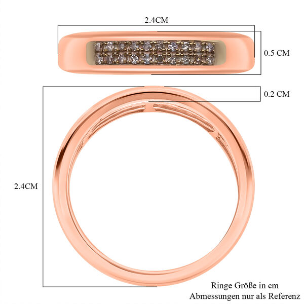 Natürlicher Champagner-Diamant-Ring - 0,10 ct. image number 6