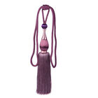 2er-Set Vorhang Raffhalter Quasten, Länge 46 cm, Lila