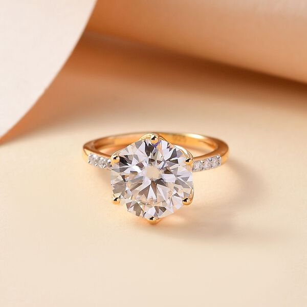 Moissanit Ring, ca. 4,78 ct. image number 1