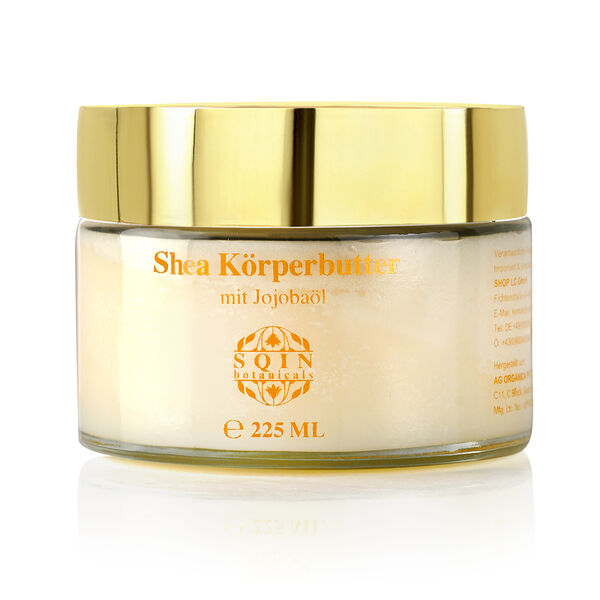 Shea K&ouml;rperbutter mit Jojoba&ouml;l inkl. Labradorit Gua Sha, 225 ml image number 4