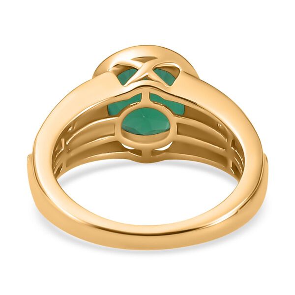 Verde Onyx und Zirkon Ring - 2,94 ct. image number 6