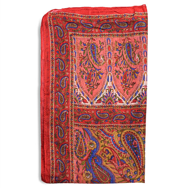 LA MAREY Seidenschal 100% Seide 48 x 160 cm Rot image number 4