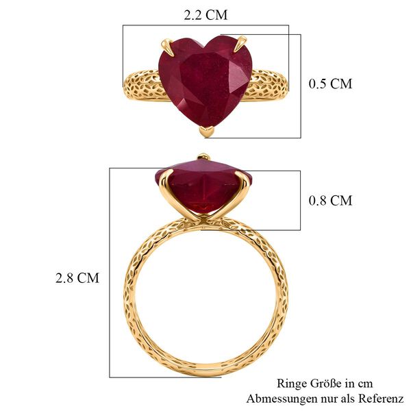 D'Joy AAA afrikanischer Rubin im Herzschliff Ring - 8,50 ct. image number 6