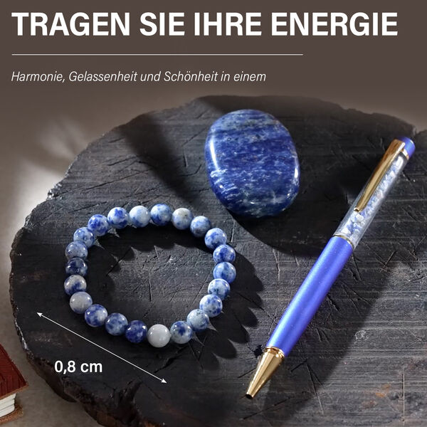 3er Exklusives Geschenkset – Amethyst: Handschmeichler, Armband und Kugelschreiber mit Kristallkugel image number 4
