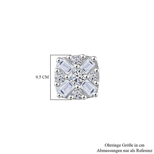 Lab Grown Diamant SI Ohrringe 925 Silber rhodiniert ca. 0,24 ct. image number 4