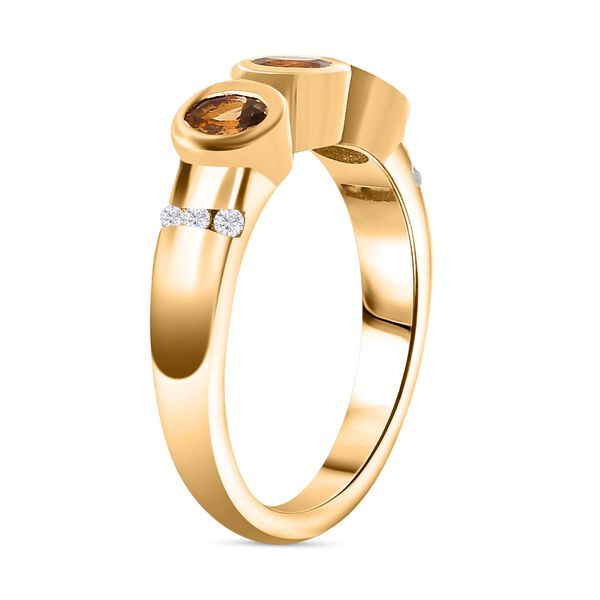 AA Nat&uuml;rlicher goldener Tansanit und Zirkon Ring - 0,55 ct. image number 5