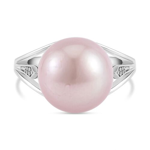 12-13mm lila Edison Perle und Zirkon Ring image number 0