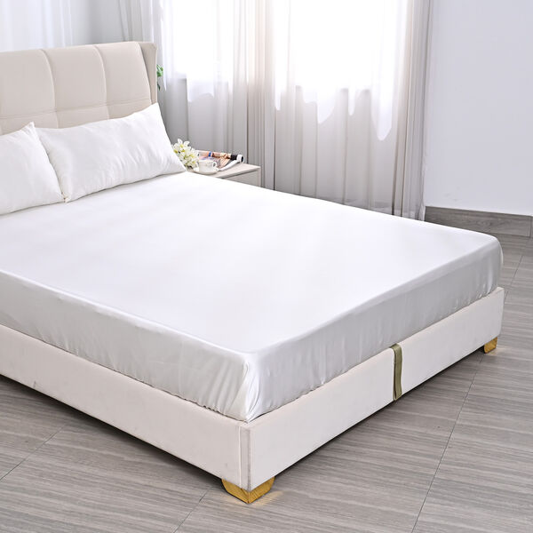 LA MAREY SIGNATURE Seiden Bettw&auml;sche Set, 4 teilig, 230x260cm, 100% Maulbeerseide, Elfenbeinfarben image number 4