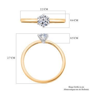 LUXORO IGI zertifizierter VS-GH Labor Diamant Ring in 585 Gelbgold - 0,50 ct.