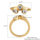 88 Facetten Moissanit-Ring, 925 Silber vergoldet  ca. 0,66 ct image number 6