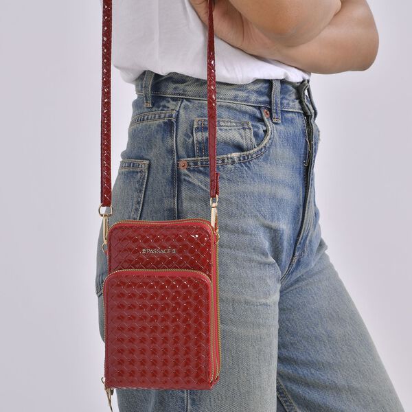 Passage - RFID Crossbody-Tasche, Burgunderrot image number 3