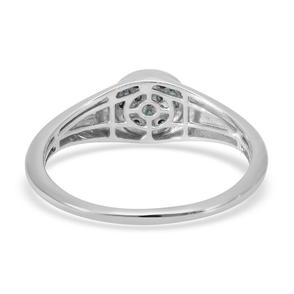 Blauer Diamant Ring 925 Silber platiniert  ca. 0,20 ct image number 5