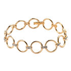 Diamant-Armband, 19 cm, 925 Silber Gelbgold Vermeil ca. 0,33 ct