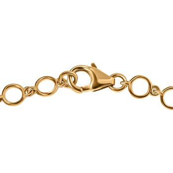 Moissanit 19cm Armband, 925 Silber Gelbgold Vermeil