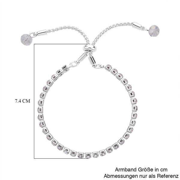 2er-Set- wei&szlig;e Kristall-Halskette und Armband - 0,50 ct. image number 7