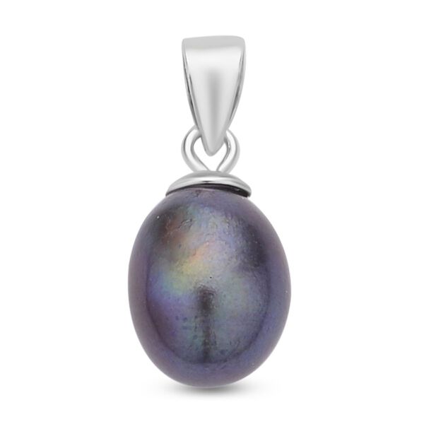 2er Set, S&uuml;&szlig;wasserzuchtperlen Ohrringe und Anh&auml;nger, 925 Silber, 925 Silber rhodiniert, Pfau image number 3