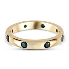 Blaugrüner Grandidierit Band Ring 375 Gelbgold image number 0
