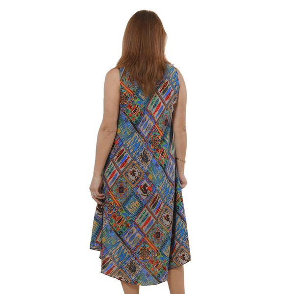 TAMSY - bedrucktes Kleid, Viskose, 60x105 cm, mehrfarbig Boh&egrave;me-Muster image number 1