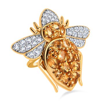 GP Italian Garden Kollektion- AA Citrin und Zirkon-Ring - 3,43 ct.