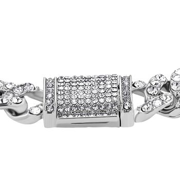 Wei&szlig;er Kristall Armband ca. 19 cm