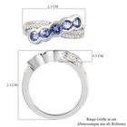Tansanit und Zirkon Ring 925 Silber platiniert  ca. 1,12 ct image number 6