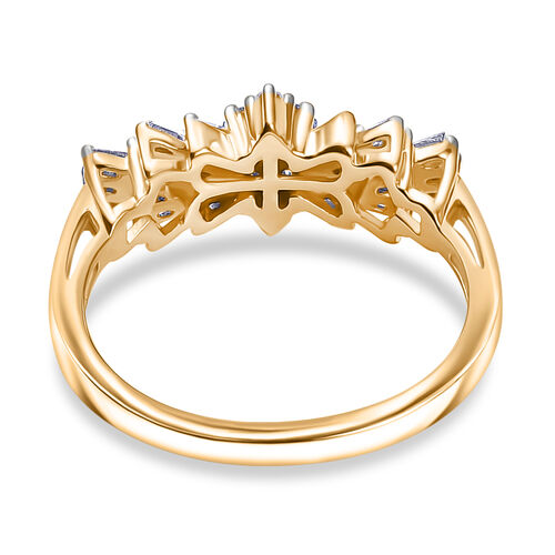 LUXURIANT DIAMOND - Lab Grown Diamant SI-GH Ring 925 Silber 750 Gelbgold Vermeil (Größe 18.00) (10-15 Werktage Lieferzeit) ca. 0.50 ct image number 4