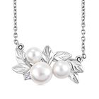 Süßwasser Perle Halskette ca. 45 cm 316L Edelstahl 6.39 ct