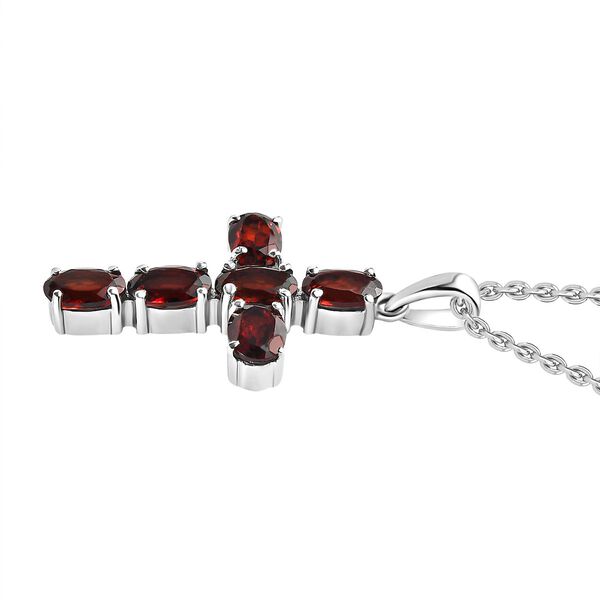 Roter Granat-Anh&auml;nger und Kette - 3,36 ct. image number 4