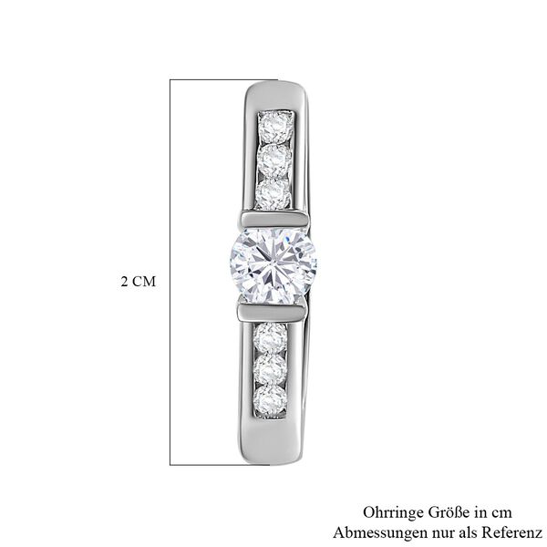 Moissanit Ohrringe, 925 Silber rhodiniert - 0,81 ct. image number 5