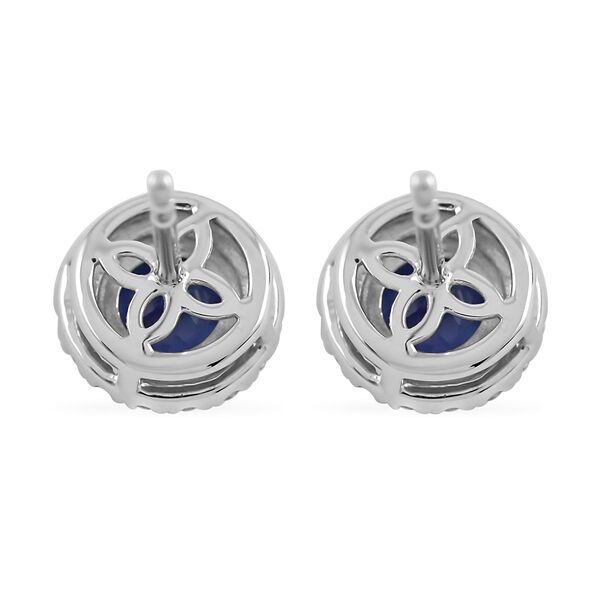 AAAA Tansanit und Diamant Ohrringe, zertifiziert und gepr&uuml;ft, 585 Gold, ca. 1.40 ct image number 4