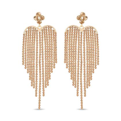 Kristall Champagner Ohrh&auml;nger