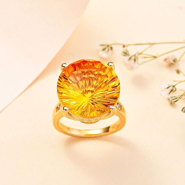 Sphaleros Quarz und Zirkon Ring - 14,44 ct. image number 2