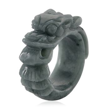 EXTREM SELTEN Nat&uuml;rlicher Olmek Jadeit Ring 16 cm ca. 40.00 ct (Gr&ouml;&szlig;e 19.00)