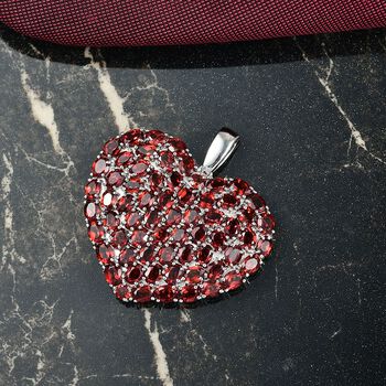 D joy Mosambik Granat Anh&auml;nger 925 Silber rhodiniert ca. 14.09 ct