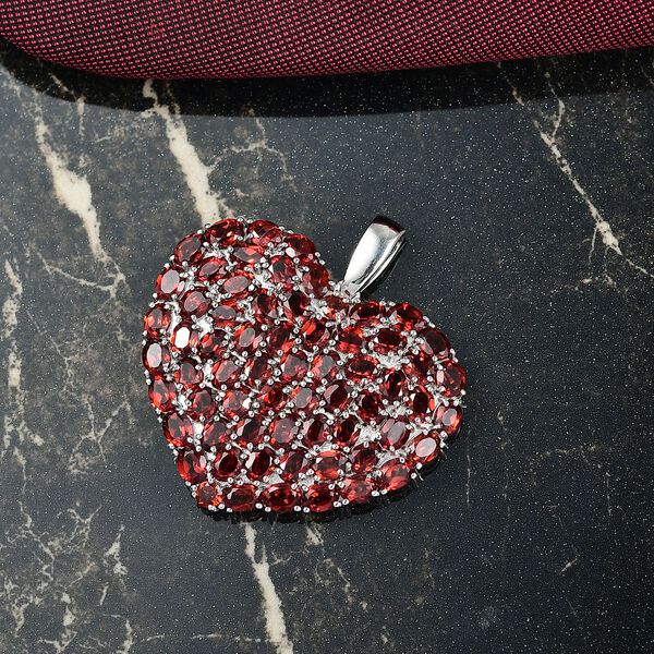 D joy Mosambik Granat Anh&auml;nger 925 Silber rhodiniert ca. 14.09 ct image number 2