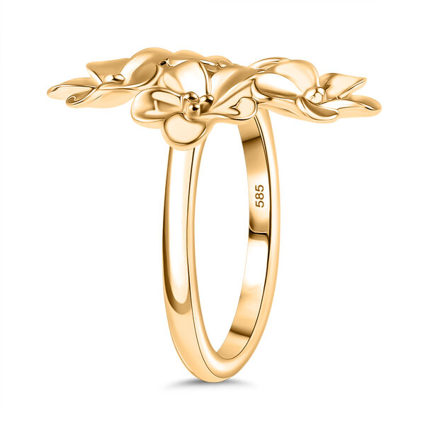 Frangipani Ring in 585 Gold image number 5