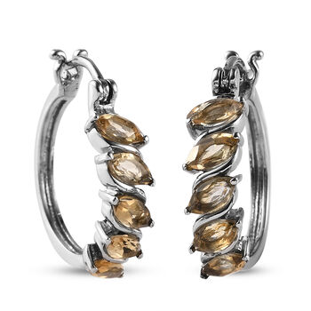 Citrin-Creolen, Edelstahl ca. 2,20 ct