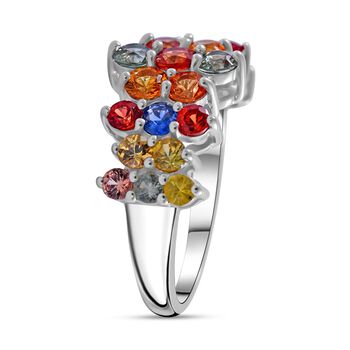 Mehrfarbiger Saphir Ring, ca. 3,18 ct.