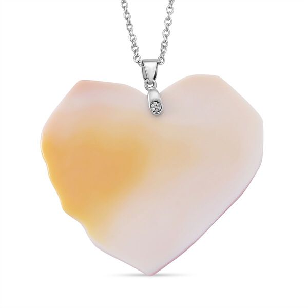 D'Joy Nat&uuml;rlicher Rosa K&ouml;nigsmuschel Perle Schmuckset ca. 50 cm 925 Silber rhodiniert image number 5