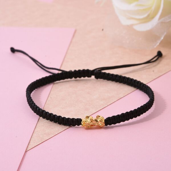 Flexibles Fadenarmband mit Pixiu-Anhänger in 999 Gold, 19cm image number 1