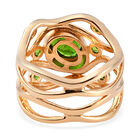 Natürlicher Chromdiopsid Ring 925 Silber Gelbgold Vermeil  ca. 1,54 ct image number 5