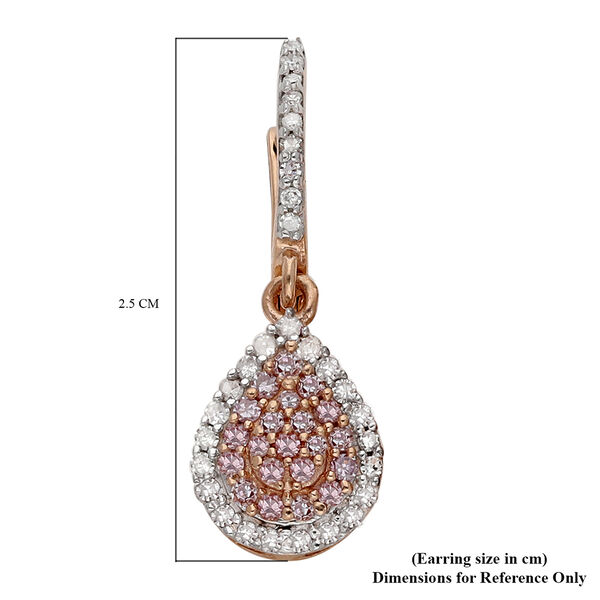 Nat&uuml;rlicher Rosa Diamant und Wei&szlig;er Diamant zertifiziert I1-I2 Ohrh&auml;nger 585 Ros&eacute;gold ca. 0,51 ct&nbsp; image number 5