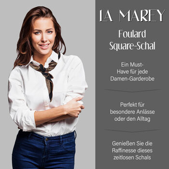 LA MAREY Foulard Quadratischer Schal, Braun