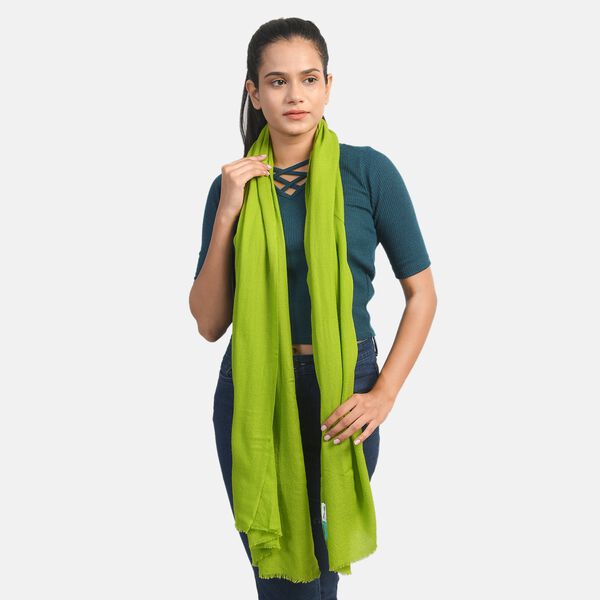 LA MAREY: Superweicher Schal aus 100% Kaschmirwolle, Olivgr&uuml;n&nbsp; image number 2