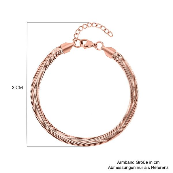 Schlangen Armband, ca. 19 cm + 3.5 cm Extender, Edelstahl, ca. 6,00g, ros&eacute;farben image number 4