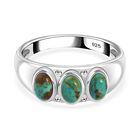 Sierra Nevada Türkis Ring, 925 Silber rhodiniert (Größe 19.00) ca. 1.46 ct
