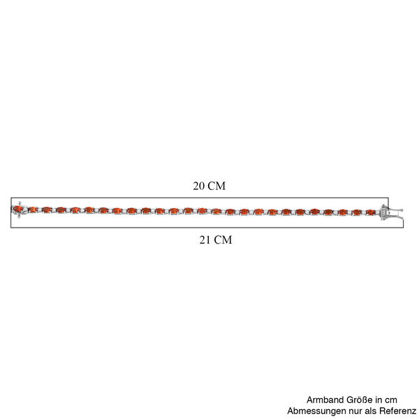 D'Joy AAA Hessonit Granat und Zirkon 20cm Armband - 9,23 ct. image number 5