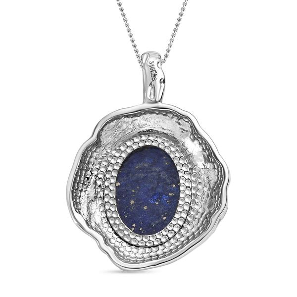 Strukturierter Lapislazuli-Anh&auml;nger mit 50cm Kette - 15 ct. image number 5