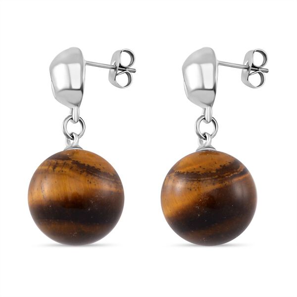 Gelbes Tigerauge Ohrringe - 56 ct. image number 4